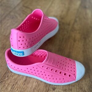 Native Shoes Pink and White Sneakers